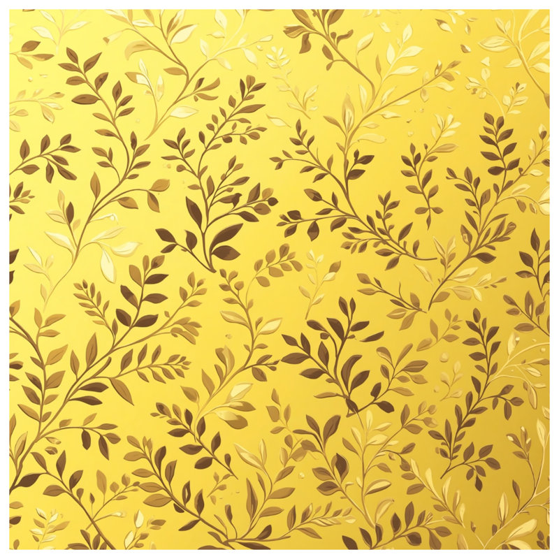 Coussins décoratifs Golden Leafy, 16 x 16 inches
