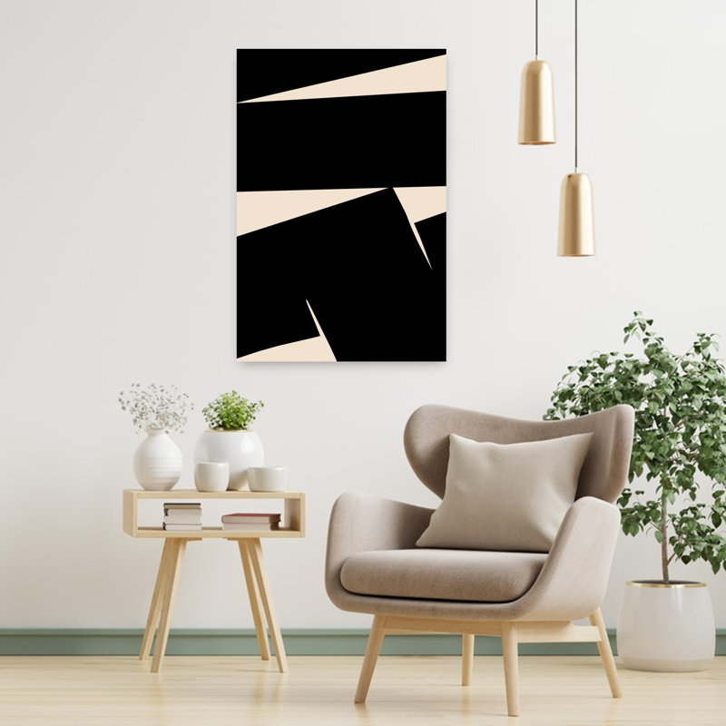 Art contemporain abstrait géométrique contemporain, H 36 po x l 24 po
