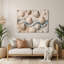 Bordure de coquillages côtiers, art mural gris en métal-411292291