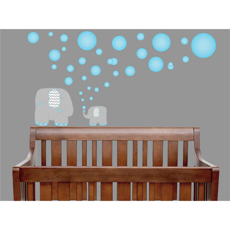 Bubbles And Elephant Landscape & Nature Non-Wall Damaging Wall Decal