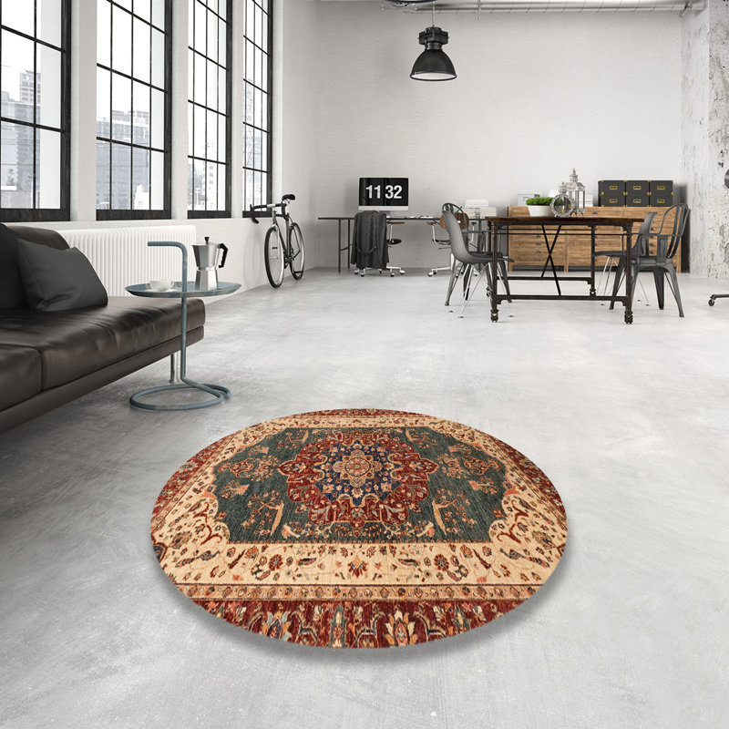 Abstract Indoor Rug, Round 5'