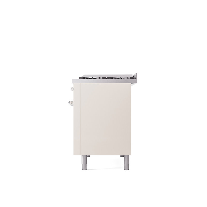ILVE Nostalgie II, cuisinière à double combustible de 48 po, 8 brûleurs, plaque chauffante, Gaz naturel