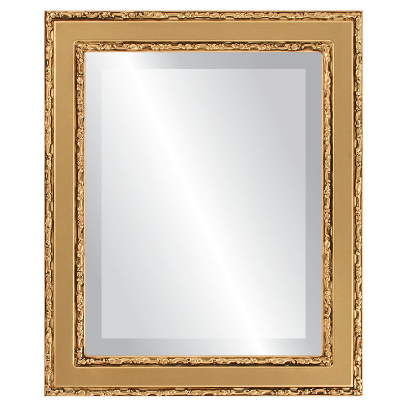 Miroir décoratif biseauté traditionnel Minerva, 27 po x 39 po