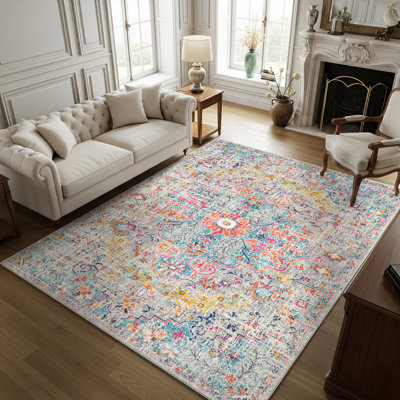 Carytown Power Loom Beige/Mustard Area Rug