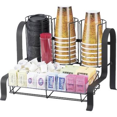 Cal-Mil 1714-96 Midnight Bamboo Coffee Condiment Organizer - 12 x 12 x 5  1/2