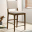 Chaises de salle à manger avec cadre en bois, chaises deux pièces pour l'intérieur, chaises de comptoir rembourrées