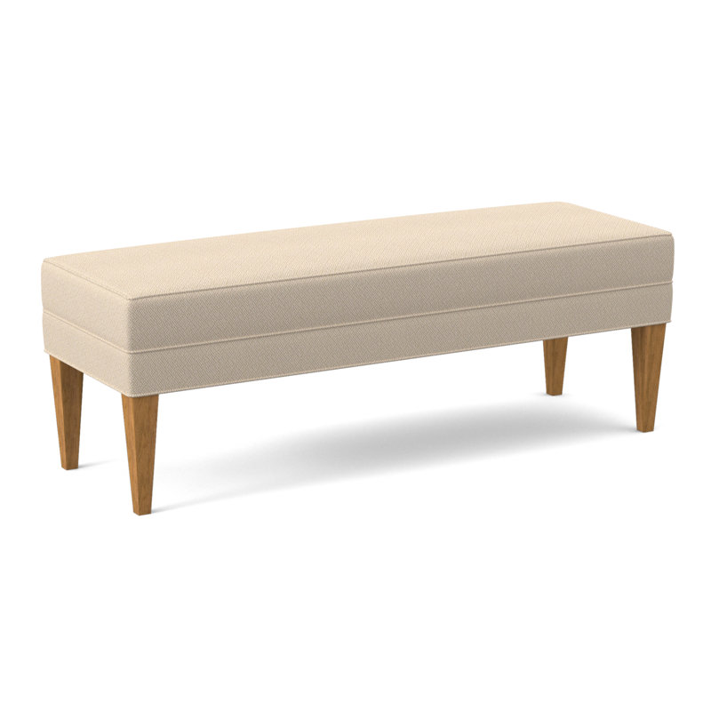 Livery Upholstered Bench, Amber, Filigree Ivory