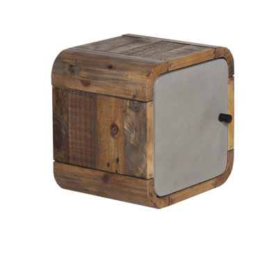 Trevon Square Pine Solid Wood Cube Shelf