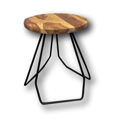 Riga Solid Wood Top End Table