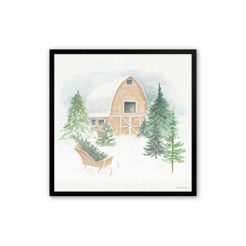 Impression Woodland Charm II, H 13,5 po x l 13,5 po, Cadre simple noir satiné, bois massif