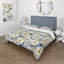 Ensemble de housse de couette en microfibre blanche et jaune-2109024212