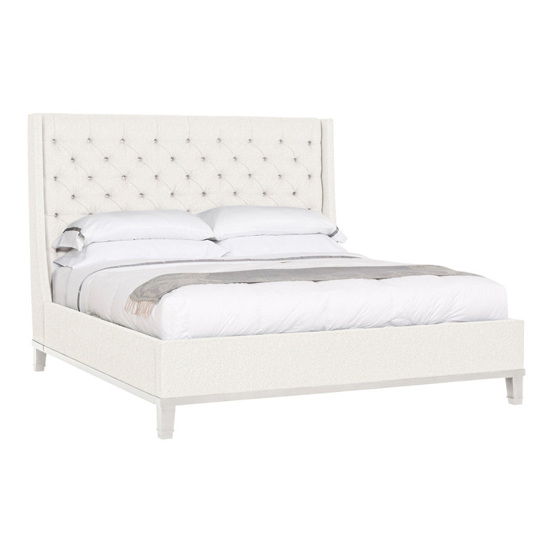 Michael Weiss Upholstered Wingback Bed, Casa Blanca, Kennelly Snow