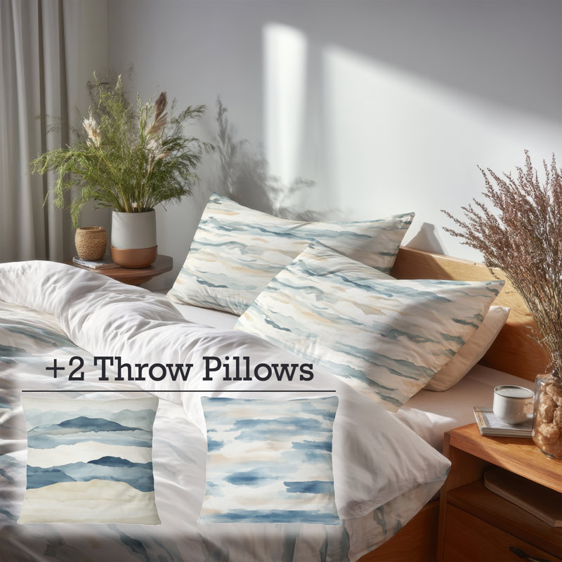 Ensemble de housse de couette Coastal, Housse de couette très grand + 4 pièces supplém