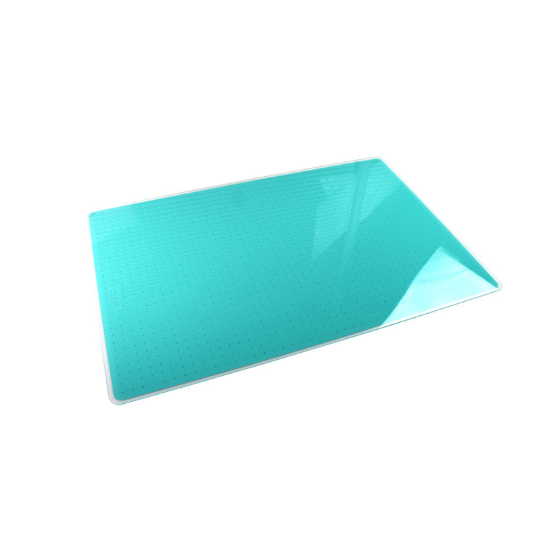 Viztex Glacier Teal Multi-Purpose Grid Glass Dry Erase Board 30" x 40", Light Teal, 30" x 40"
