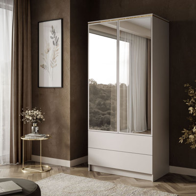 2 Door Manufactured Wood Wardrobe