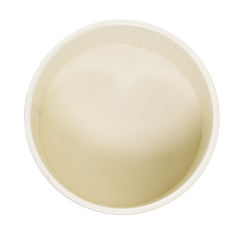 White Ceramic Planter with Black Metal Base, 14.75"