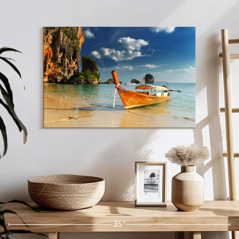 Bateau Mehar à Railay Beach, H 16 po x l 24 po