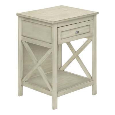Accent Table, End, Side Table, 2 Tier, Bedroom, Nightstand, Lamp, Storage Drawer