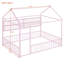 Structure de lit en métal avec clôture et tablettes-240690248-240690250