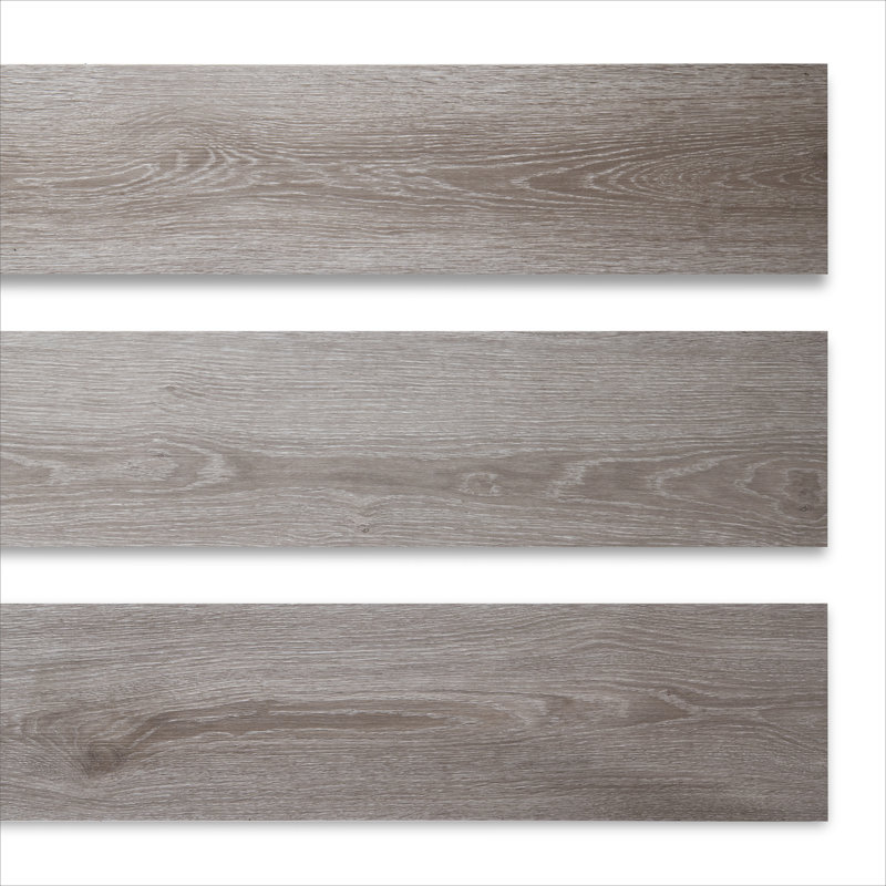 GlueCore Classic 22mil x 7.3" W x 48" L Glue Down Vinyl Tile Flooring, Seal Gray