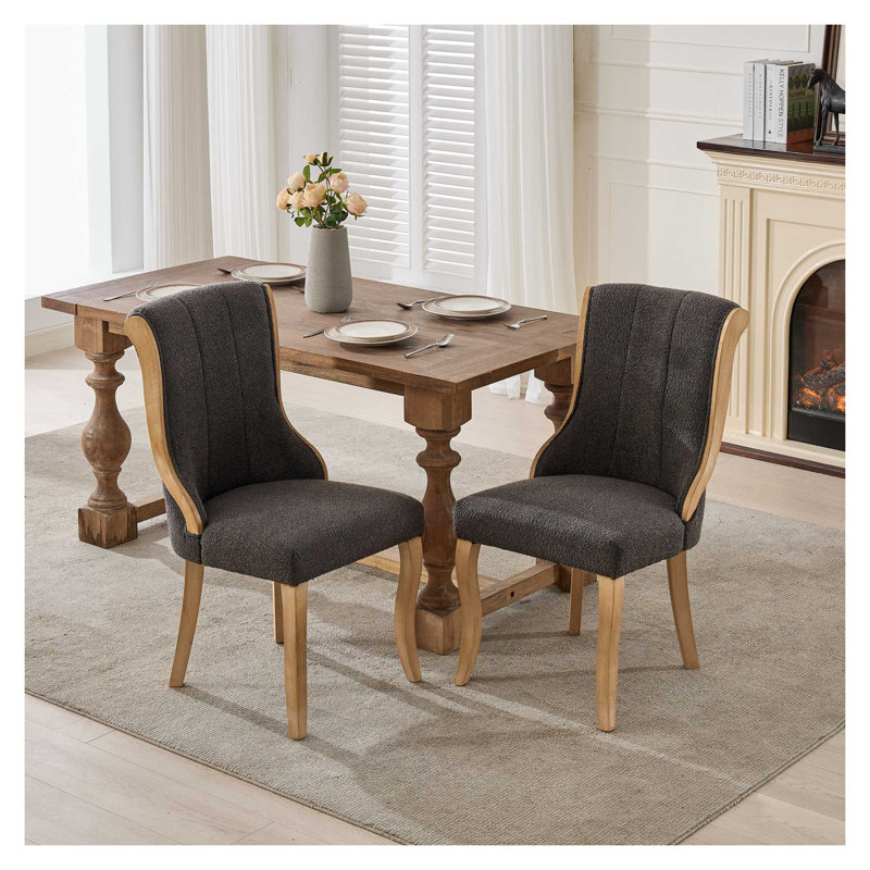 Ensemble de 2 chaises d'appoint Mid-Century Modernes, Gris