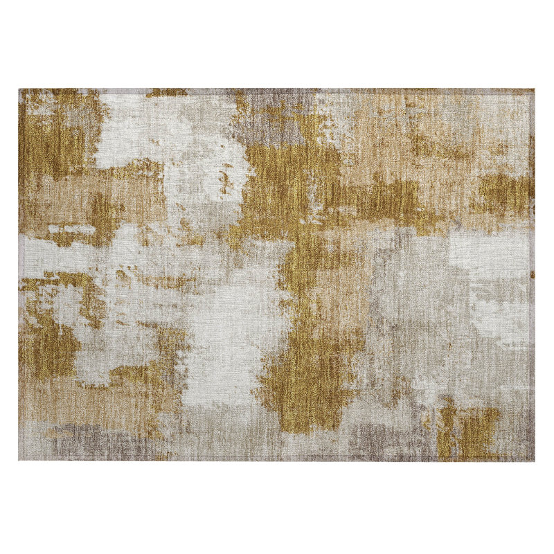Machine Washable Indoor/Outdoor Chantille ACN2913 Modern Rug, 1'8" x 2'6", Walnut