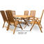 Bathild 160cm Solid Wood Rectangular Fold-in-Half Folding Table