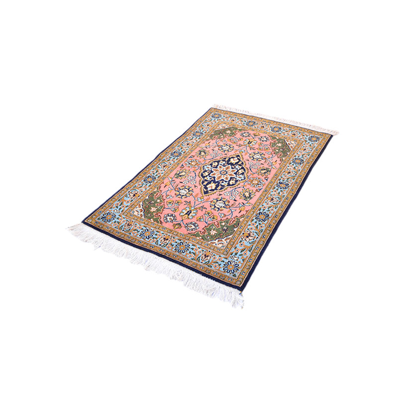 Tapis zone en laine brun/rose 2 pi 8 po x 4 pi 3 po one-of-kind à la main noué la
