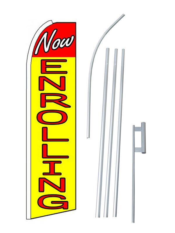 Double Sided 144'' H x 30'' W Polyester Flag Set