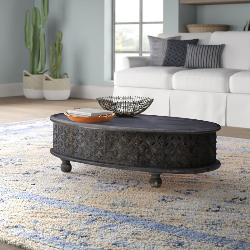 Galasso Low Profile Coffee Table, 12" H x 42" L x 23" W, Natural