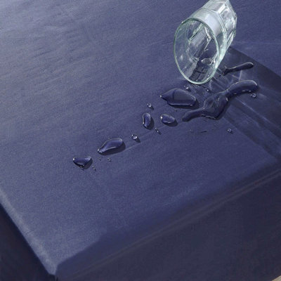 6-Inch Waterproof High-Density Foam Mattress With Navy Blue Diamond-Quilted Breathable Fabric. Twin Size
