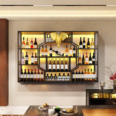Creative wall-mounted wine rack