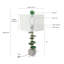 Lampe de table Verdate Agate-Slice avec base en marbre de 15 po de diamètre x 29,5 po - vert, blanc
