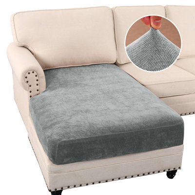 Housse pour canapé modulaire antidérapante en chenille extensible et lavable à la machine 