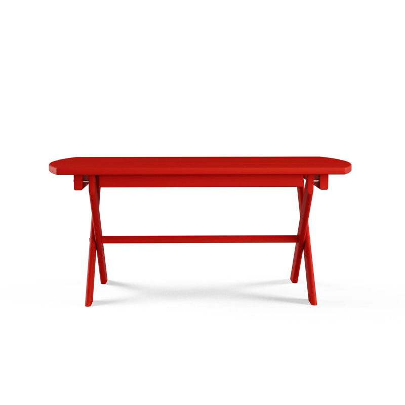  Table d'extérieur pliante ovale, rouge tracteur, Tracteur, peinture rouge