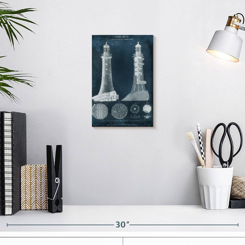 Laelle Lighthouse Blueprint, 12" H x 8" W