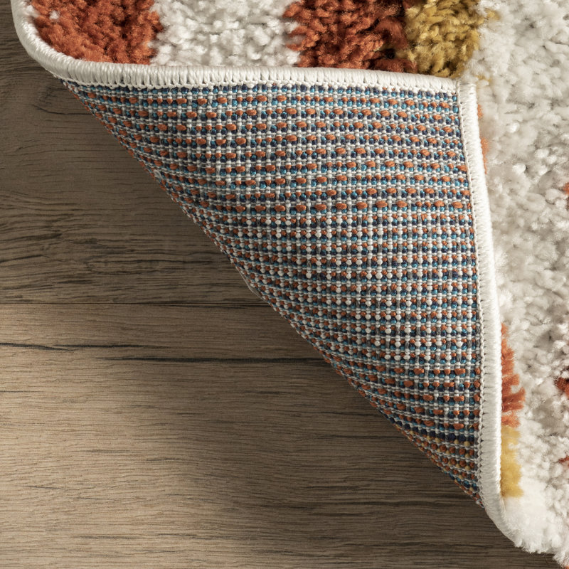 Dotty Half Sunset Shag Area Rug, Runner 2'6" x 6'