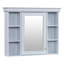 Armoire de toilette bleue avec miroir - rangement dissimulé, charnières réglables à fermeture en douceur, charnière de porte de style moderne, décor-1986355305