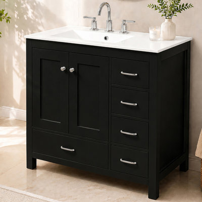 Meuble-lavabo 36 po avec comptoir en céramique Farmhouse