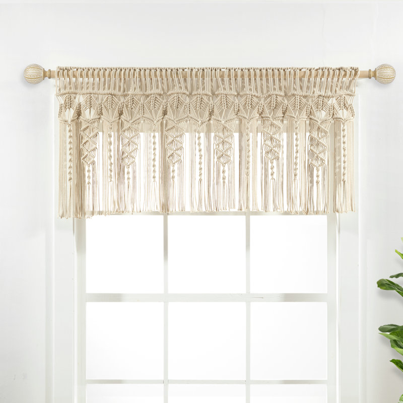 Cantonnière en coton texturé Lush Decor, Brun
