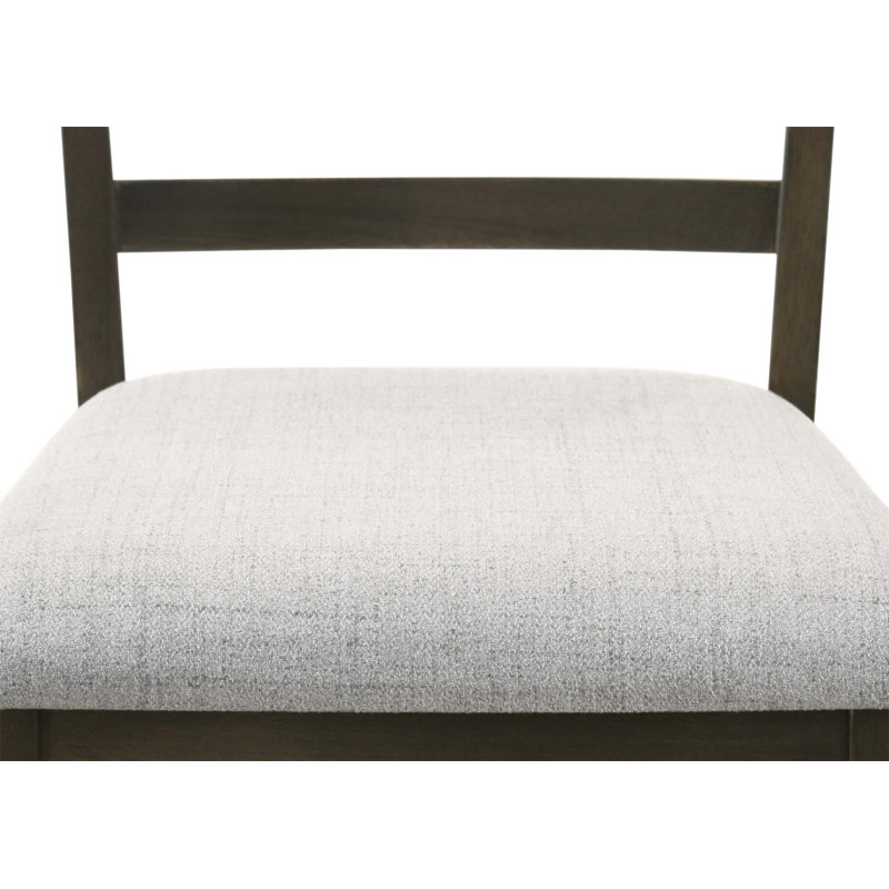 Chaises de salle à manger à hauteur de comptoir 2 pièces rembourrées avec coussins gris clair confortables et pieds évasés