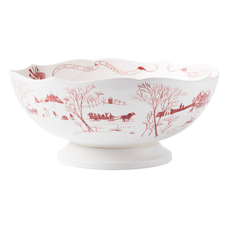 Country Estate Winter Frolic Centerpiece Bowl