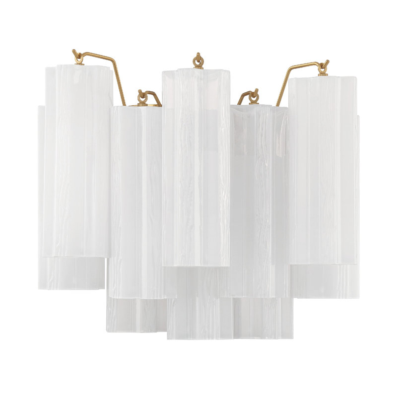 Dalles Flush Mounted Sconce, Aged Brass