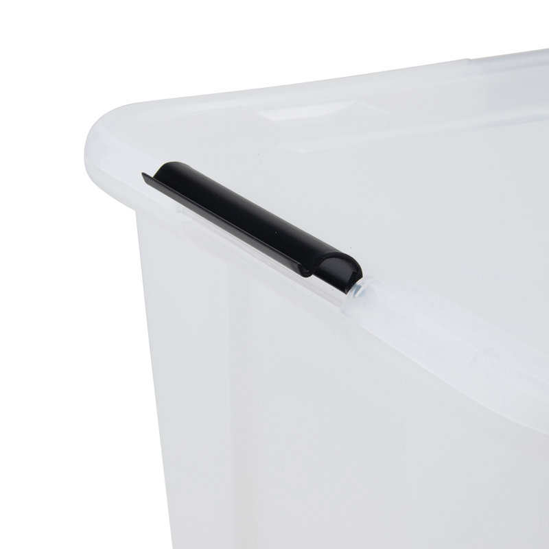  Rolling Storage Box, 15 Gallon, Clear