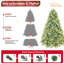 Unique arbre de Noël bleu-vert avec 500 lumières DEL pe + pvc décorations de Noël de conception moderne