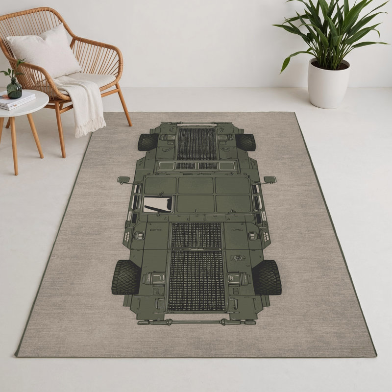 Tapis intérieur et extérieur gris Transport, Rectangulaire 3 pi x 5 pi
