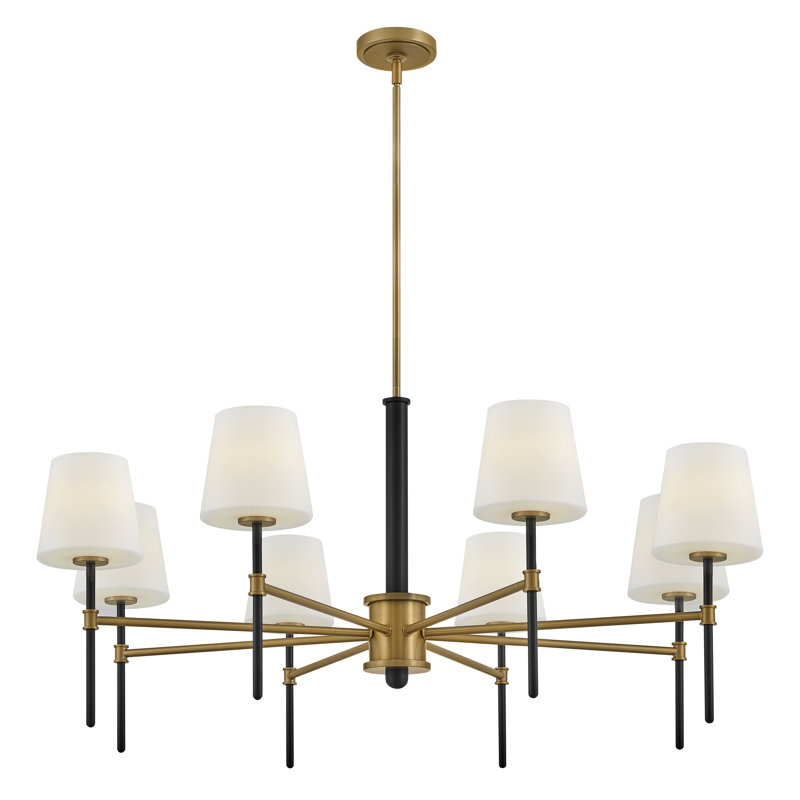 Saunders 40" Eight-Light Shaded Chandelier