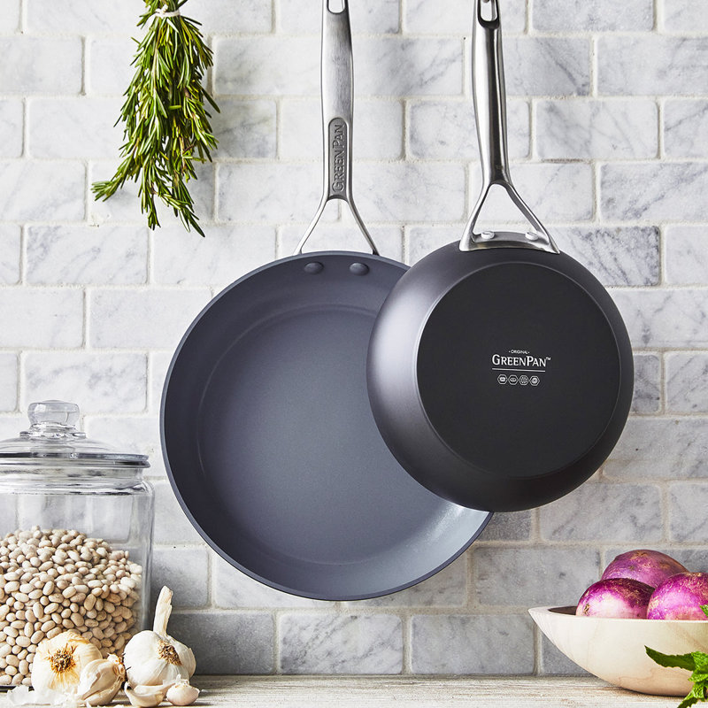 Ensemble de poêles à frire antiadhésives en céramique GreenPan Paris Pro 2 pièces, 10" and 12" pan