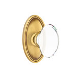 Privacy Hampton Knob with Oval Rose