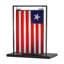 Liberian Flag Lighted Tabletop Window